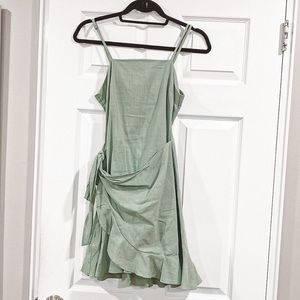 Sage mini dress